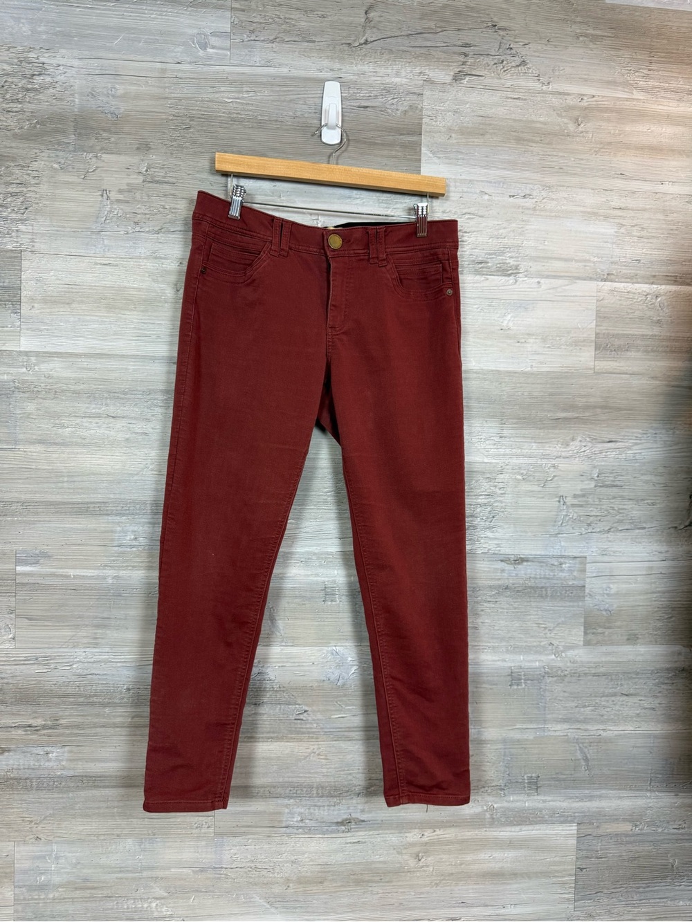 Democracy Ab Technology Burgundy Red Skinny Pants Jeans 10